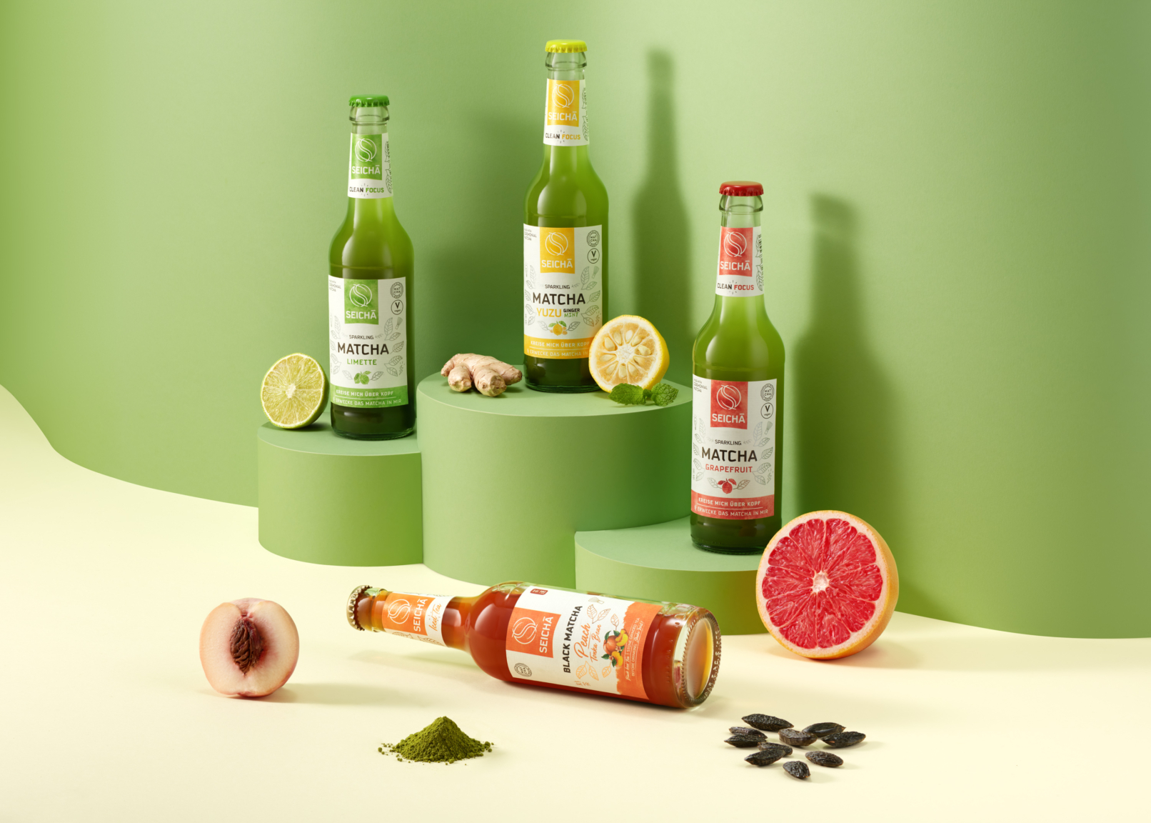 matcha drinks in bottles